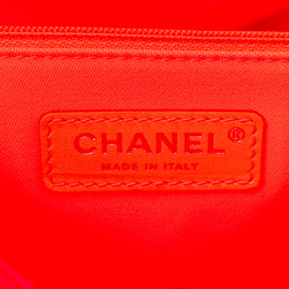 Chanel Mixed Fibers Calfskin Medium Deauville Tote Pink Orange 7 of 12