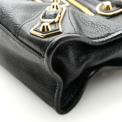 Balenciaga Chevre Gold Metallic Edge Hardware Mini City Black 7 of 7