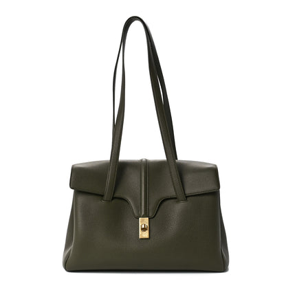Celine Grained Calfskin Medium Soft 16 Bag Dark Olive 1 of 10