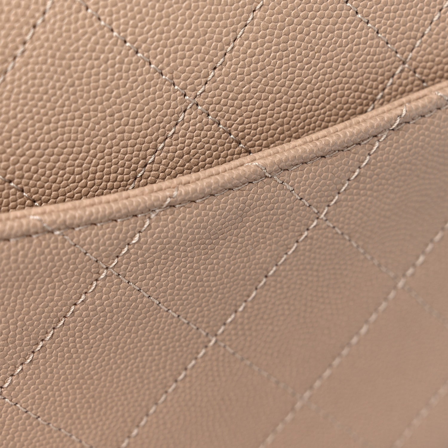 Chanel Caviar Suede Stitched Lady Coco Flap Beige 12 of 13