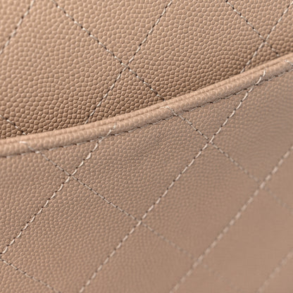 Chanel Caviar Suede Stitched Lady Coco Flap Beige 12 of 13