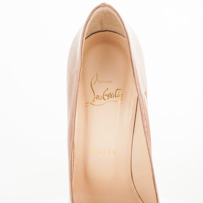 Christian Louboutin Patent Pigalle 120 Pumps 37.5 Nude 7 of 7