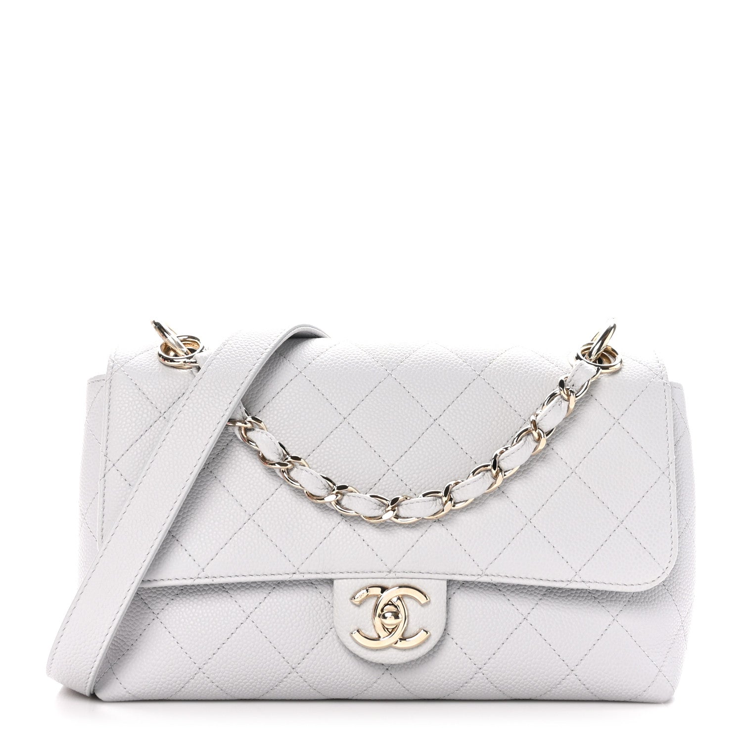 Chanel Caviar Quilted City Walk Flap Light Grey 1 of 10