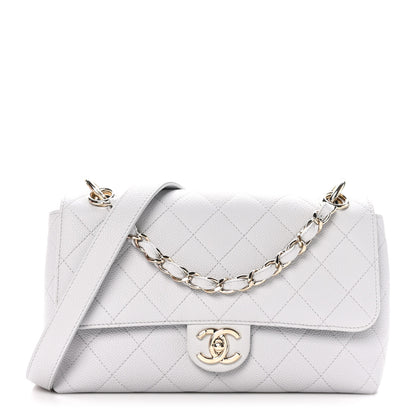 Chanel Caviar Quilted City Walk Flap Light Grey 1 of 10