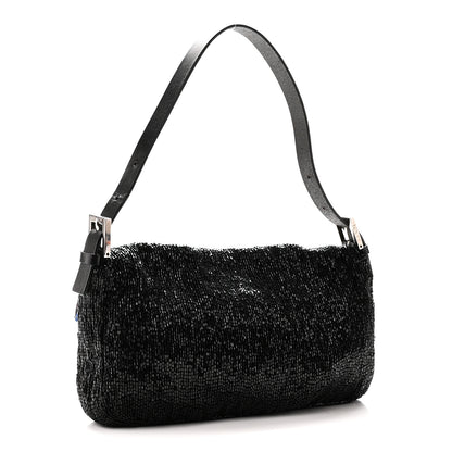 Fendi Beaded Baguette Black 3 of 9