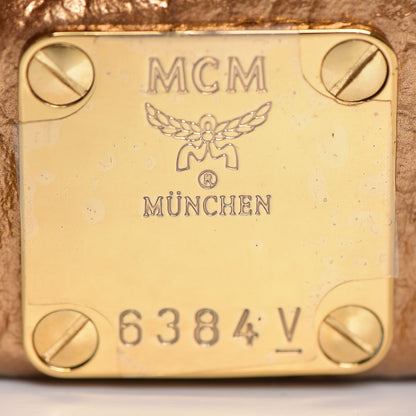 MCM Metallic Visetos Small Stark Backpack Gold 10 of 15