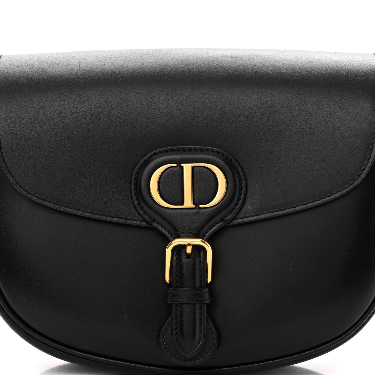 Box Calfskin Medium Bobby Flap Black