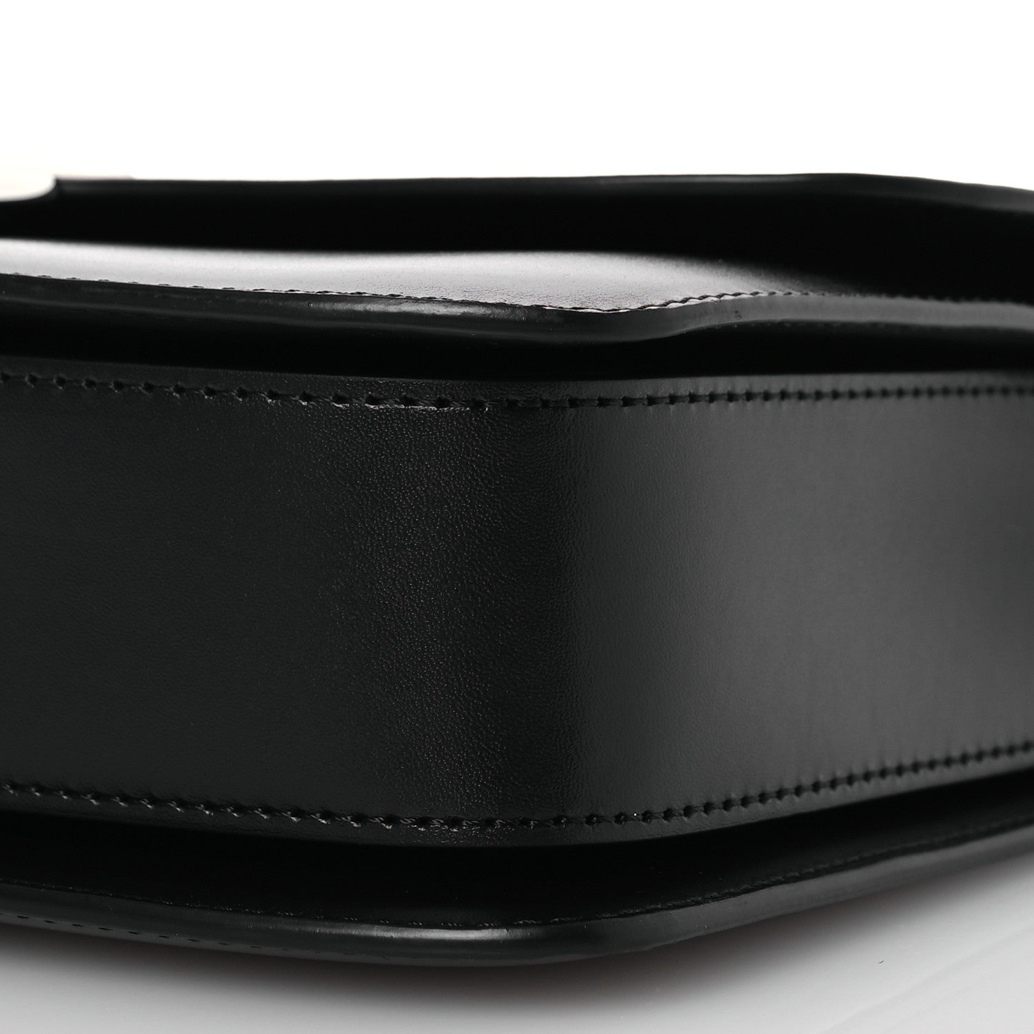 The Row Polished Saddle Calfskin Sofia 8.75 Shoulder Bag Black 9 of 13
