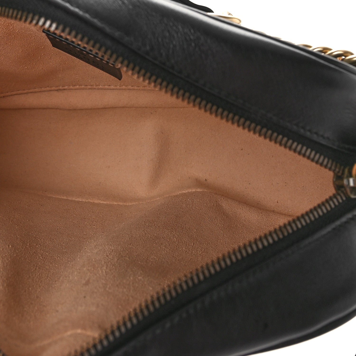 Gucci Calfskin Matelasse Small GG Marmont Chain Shoulder Bag Black 5 of 8