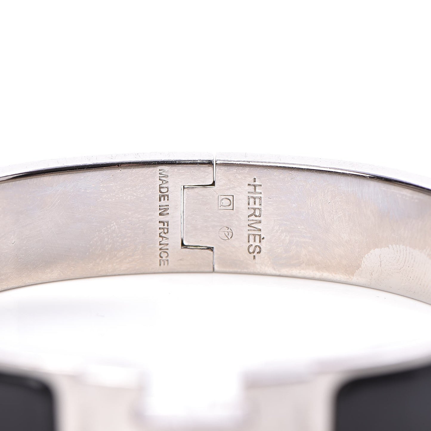 Enamel Narrow Clic Clac H Bracelet PM Black