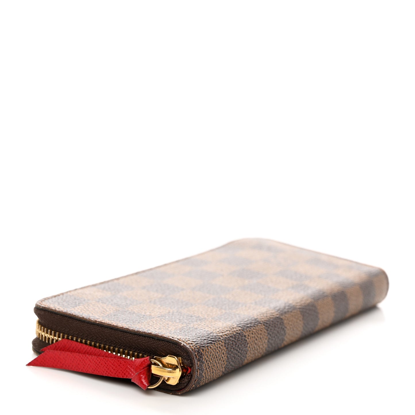 Damier Ebene Clemence Wallet Cherry