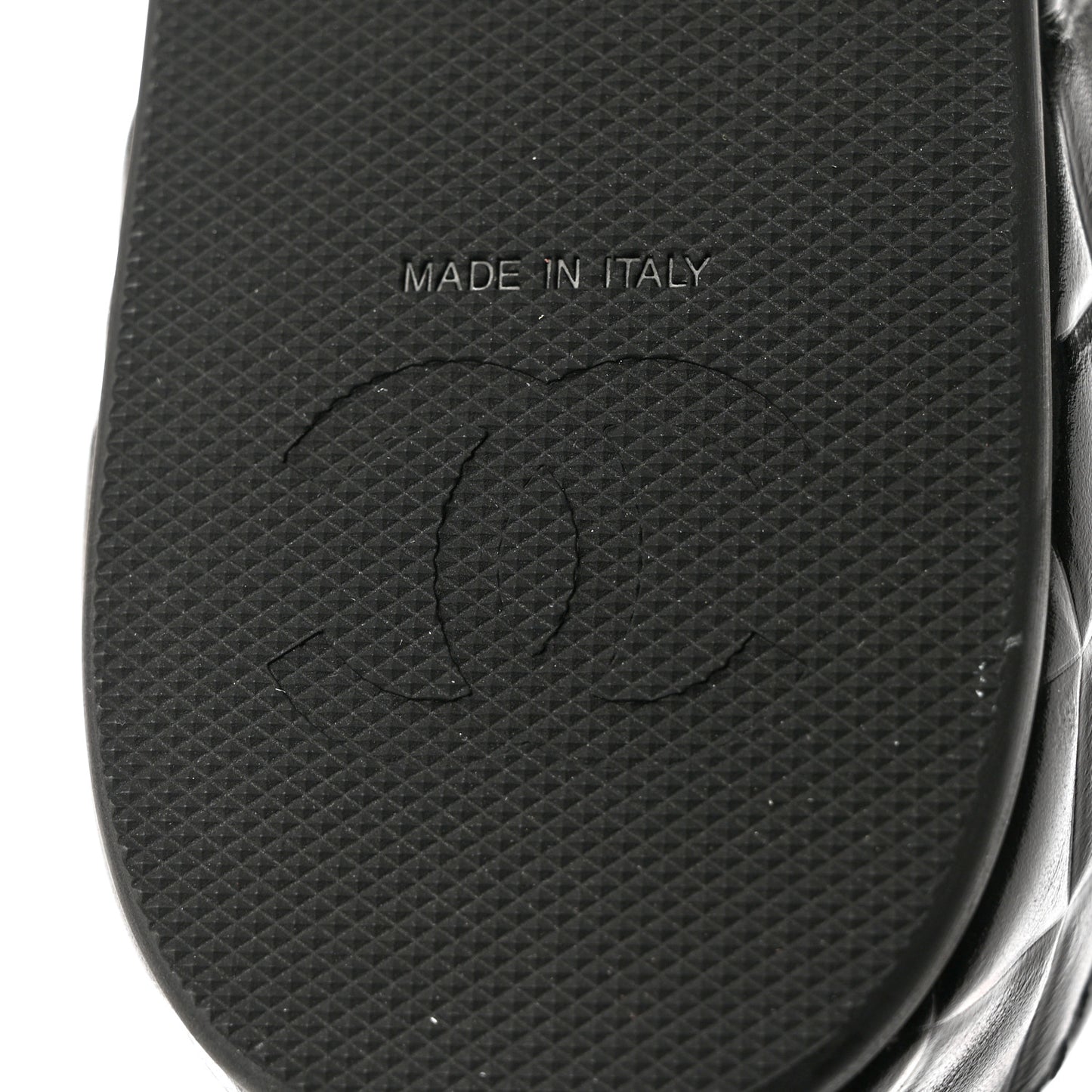 Shiny Calfskin Logo Platform Sandals 39 Black
