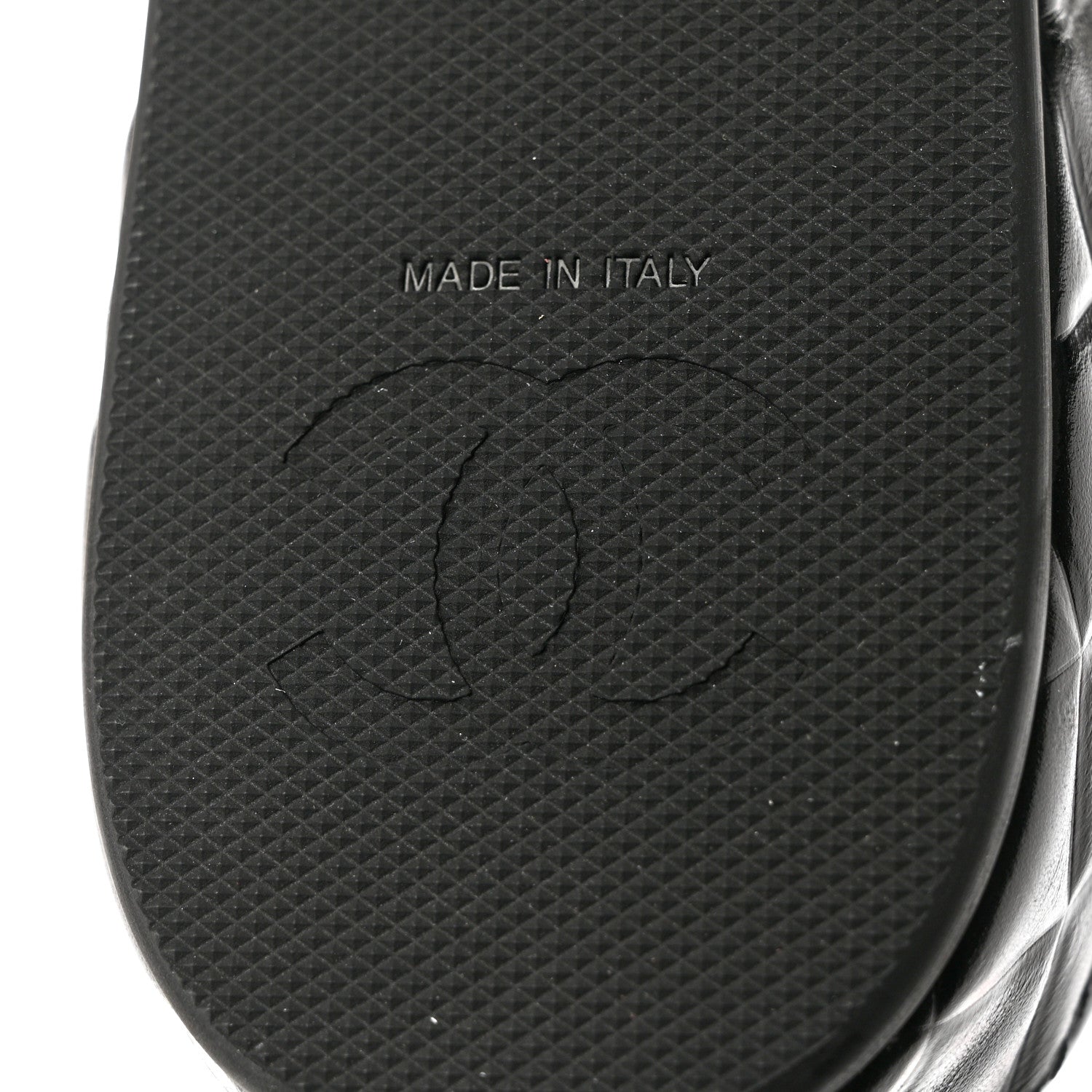 Chanel Shiny Calfskin Logo Platform Sandals 39 Black 8 of 14