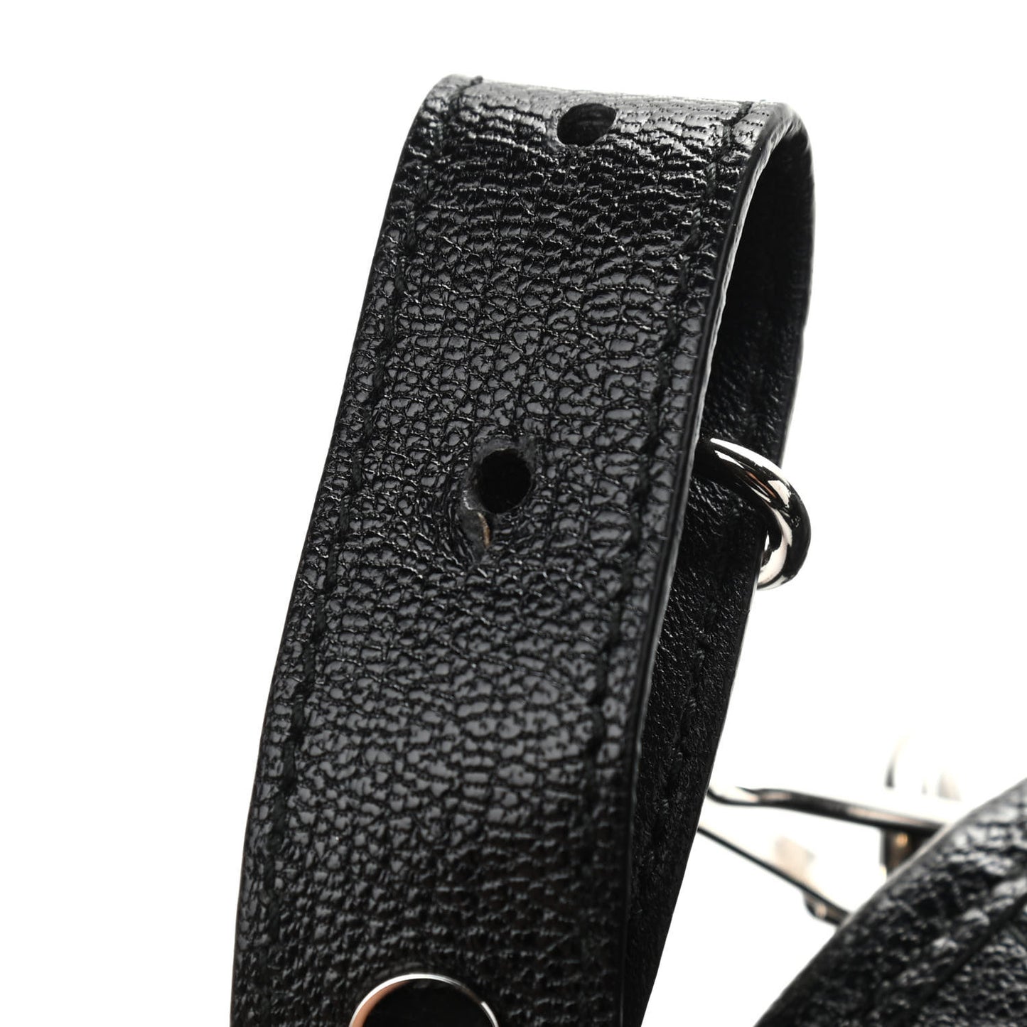 Chevre Silver Metallic Edge Hardware S City Black