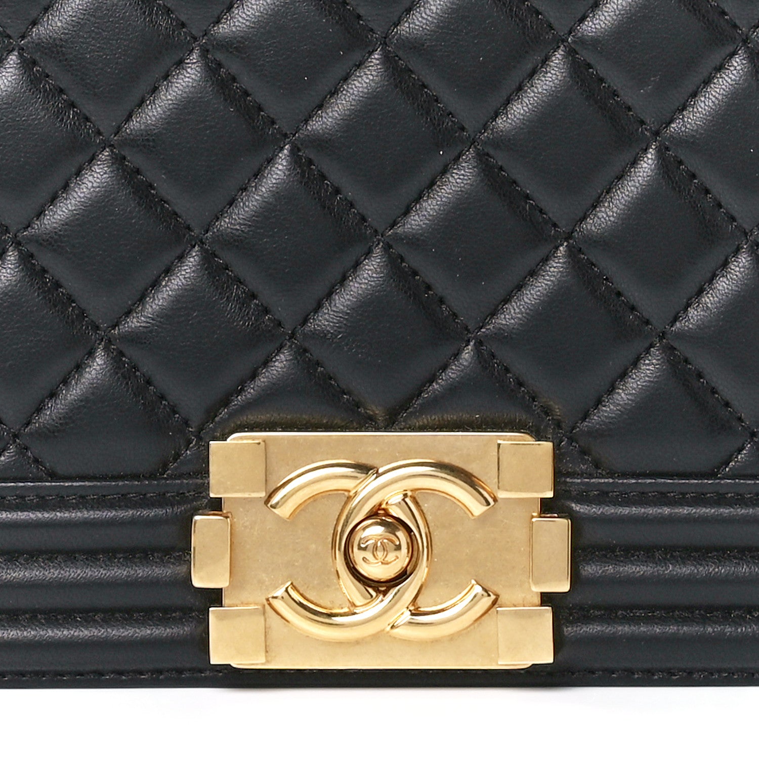 Chanel Lambskin Quilted Medium Boy Flap Black 8 of 11