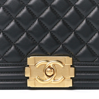 Chanel Lambskin Quilted Medium Boy Flap Black 8 of 11