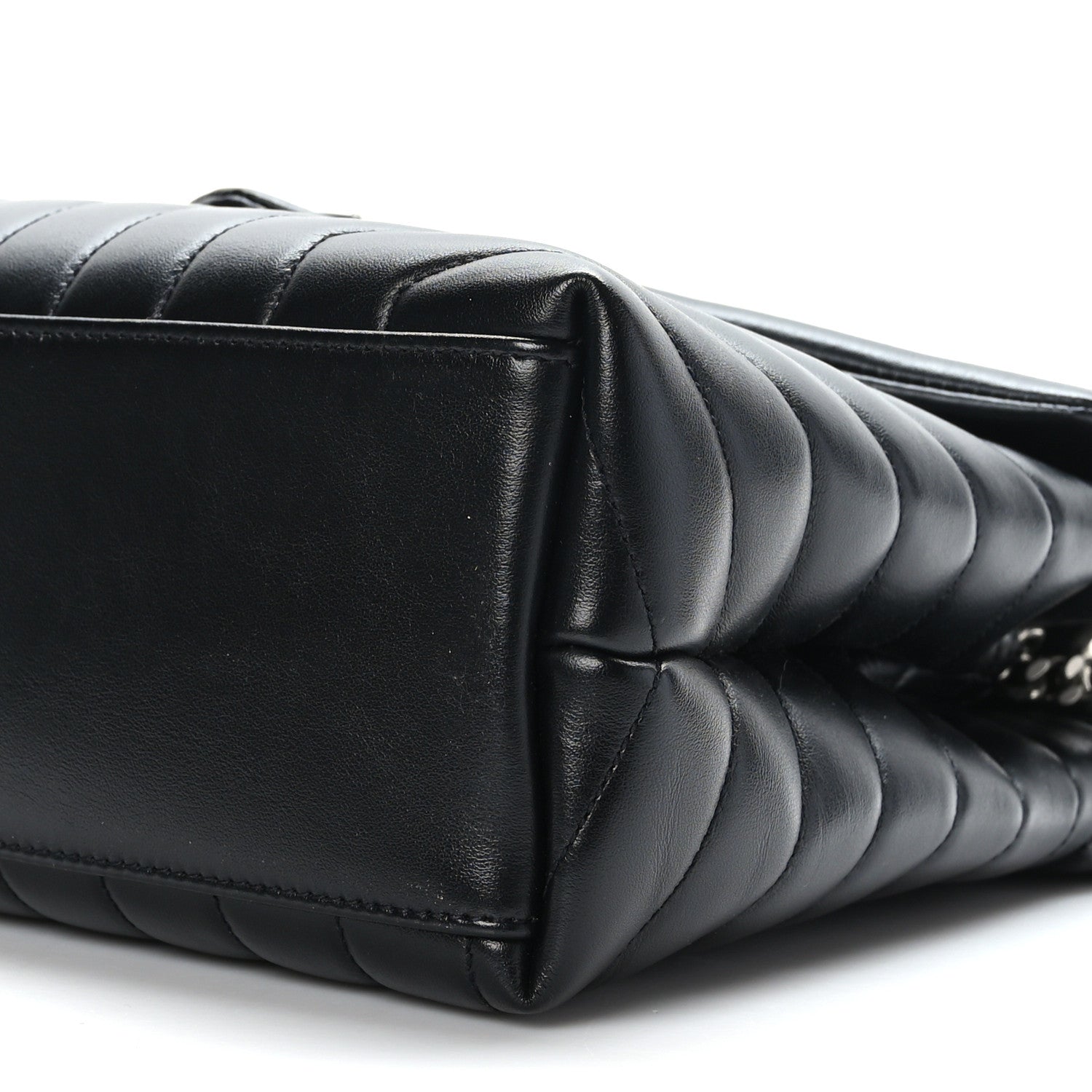 Saint Laurent Calfskin Y Quilted Monogram Medium Loulou Chain Satchel Black 9 of 9