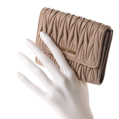 Miu Miu Nappa Matelasse Lux Flap Wallet Cammeo 2 of 7
