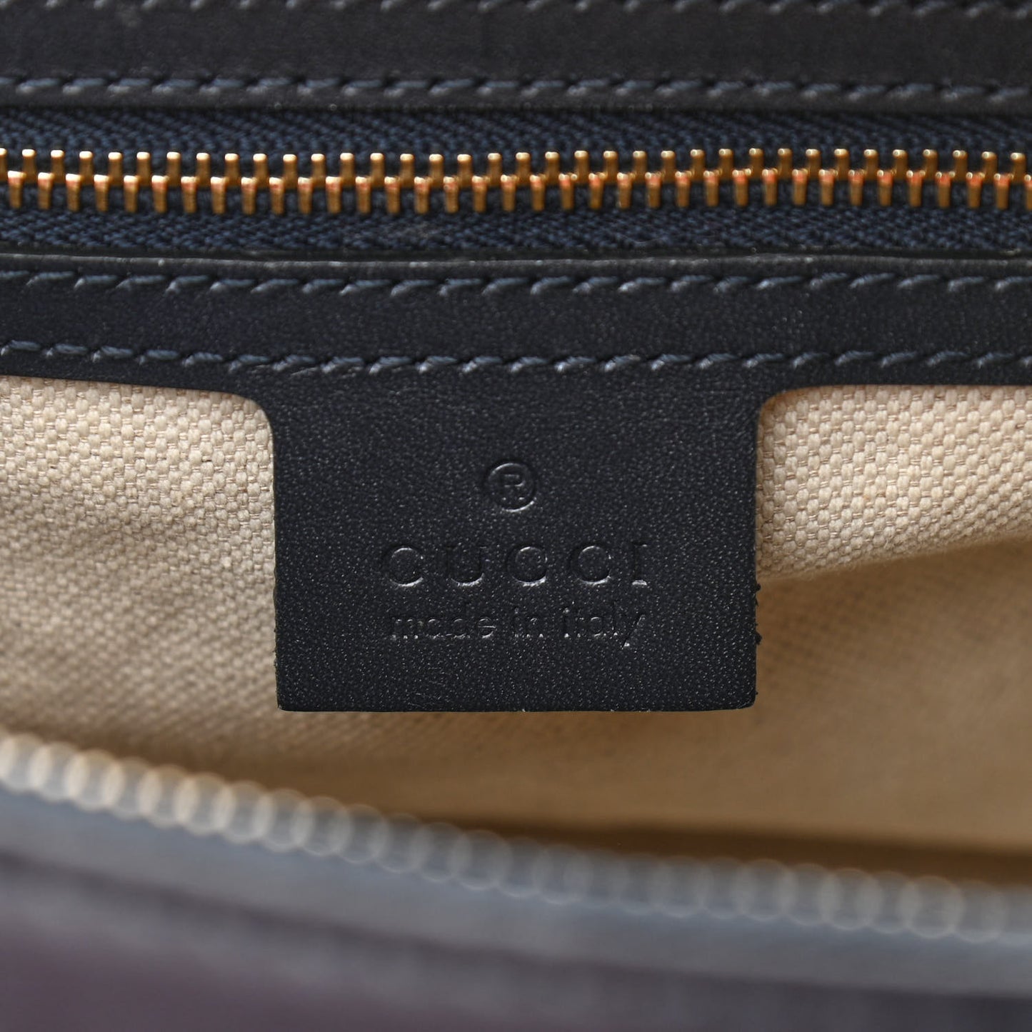 Monogram Selleria Calfskin Vintage Web Medium Boston Beige Blue
