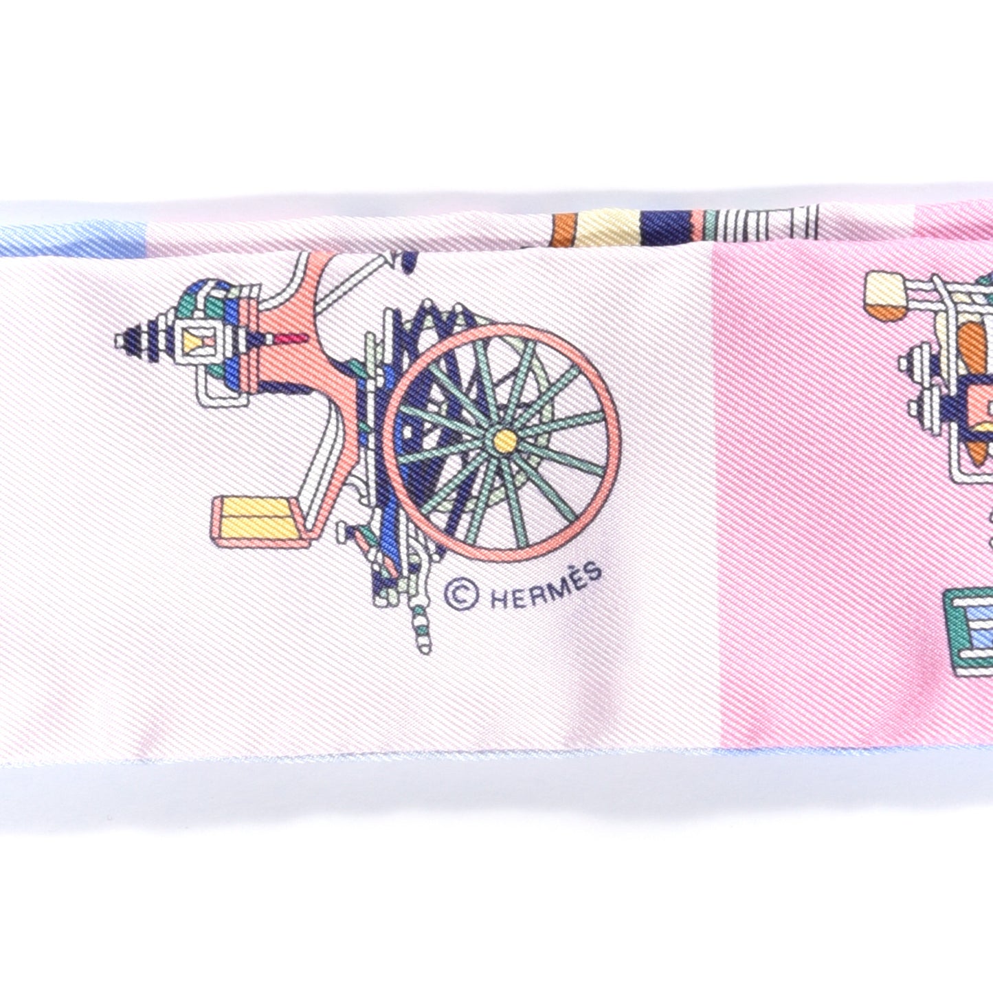 Silk Les Voitures Exquises Twilly Bleu Rose Vert