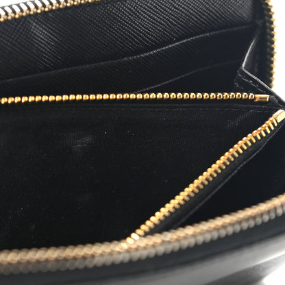 Prada Saffiano Fiocco Bow Zip Around Wallet Black 11 of 17