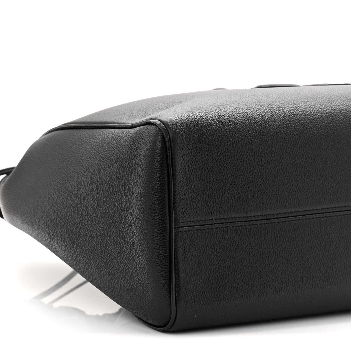 Calfskin Cuir Triomphe Cabas Drawstring Black