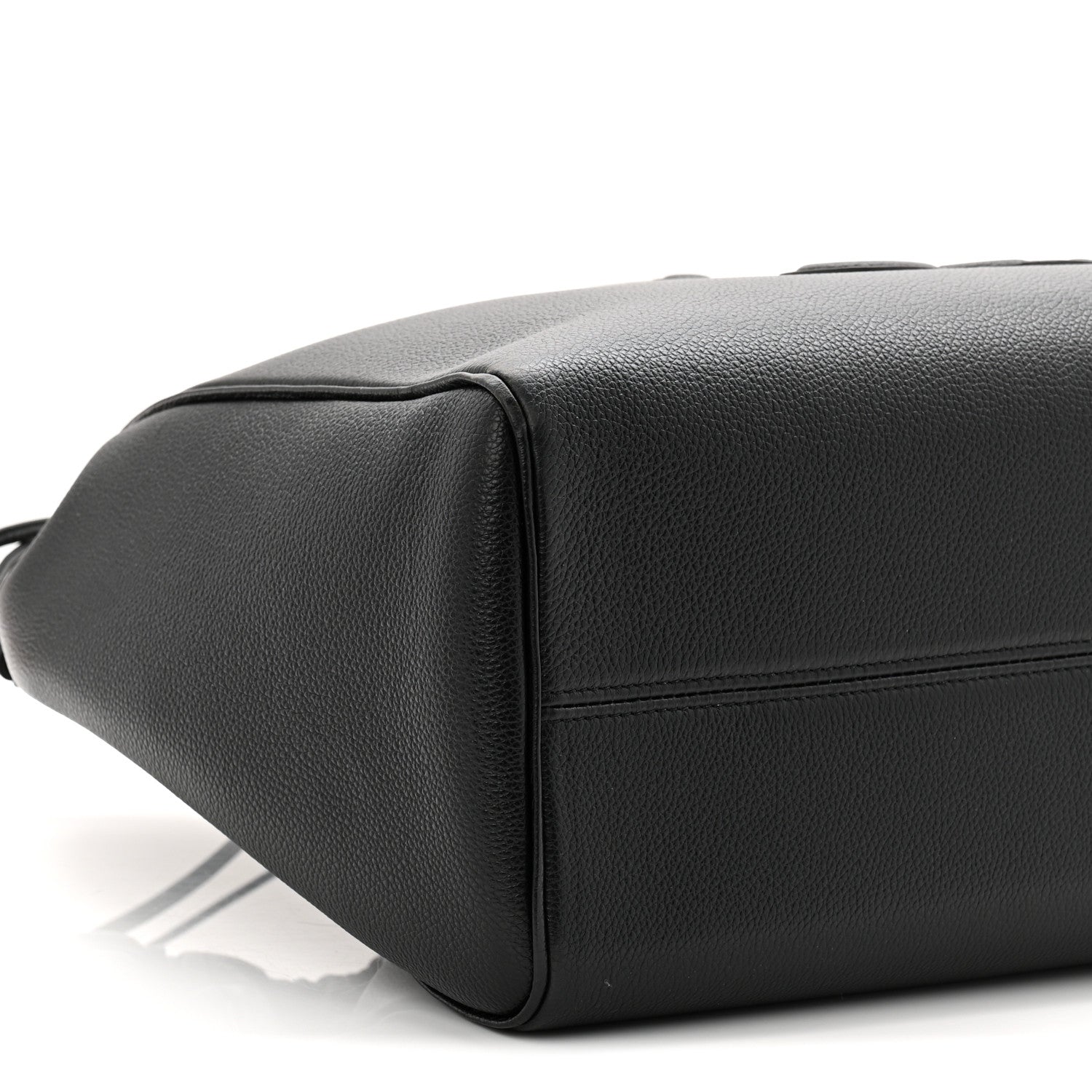 Celine Calfskin Cuir Triomphe Cabas Drawstring Black 9 of 10