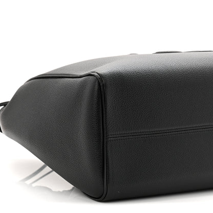 Celine Calfskin Cuir Triomphe Cabas Drawstring Black 9 of 10