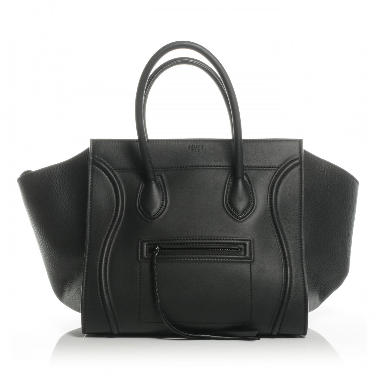 Smooth Calfskin Medium Phantom Luggage Black