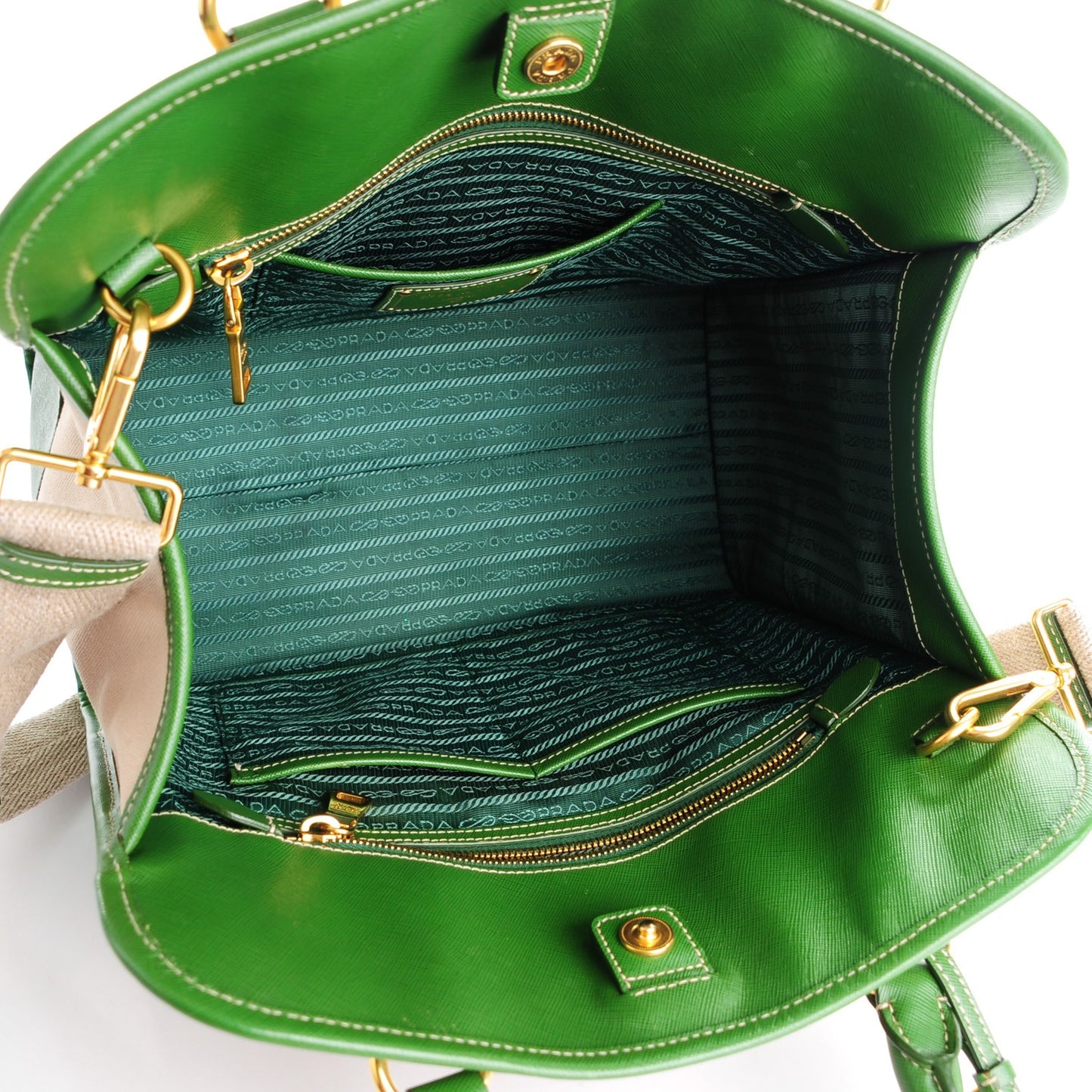 Canapa Saffiano Shopping Tote Corda Larice