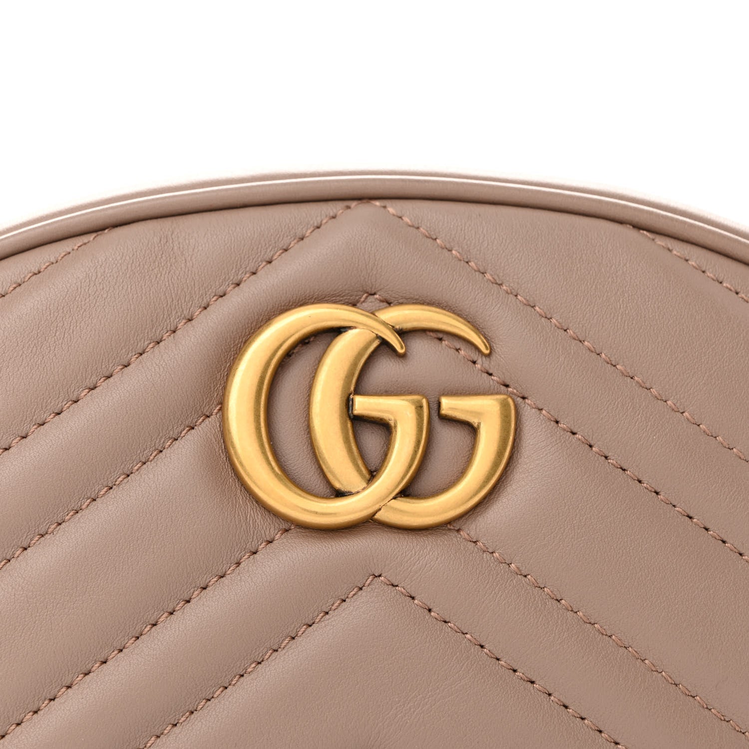 Gucci Calfskin Matelasse GG Marmont Belt Bag 95 38 Porcelain Rose 8 of 11