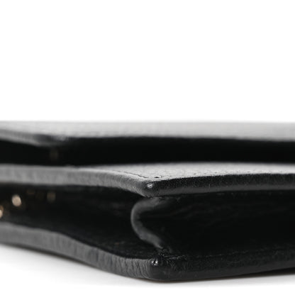 Gucci Dollar Calfskin Interlocking G Chain Wallet Black 8 of 9