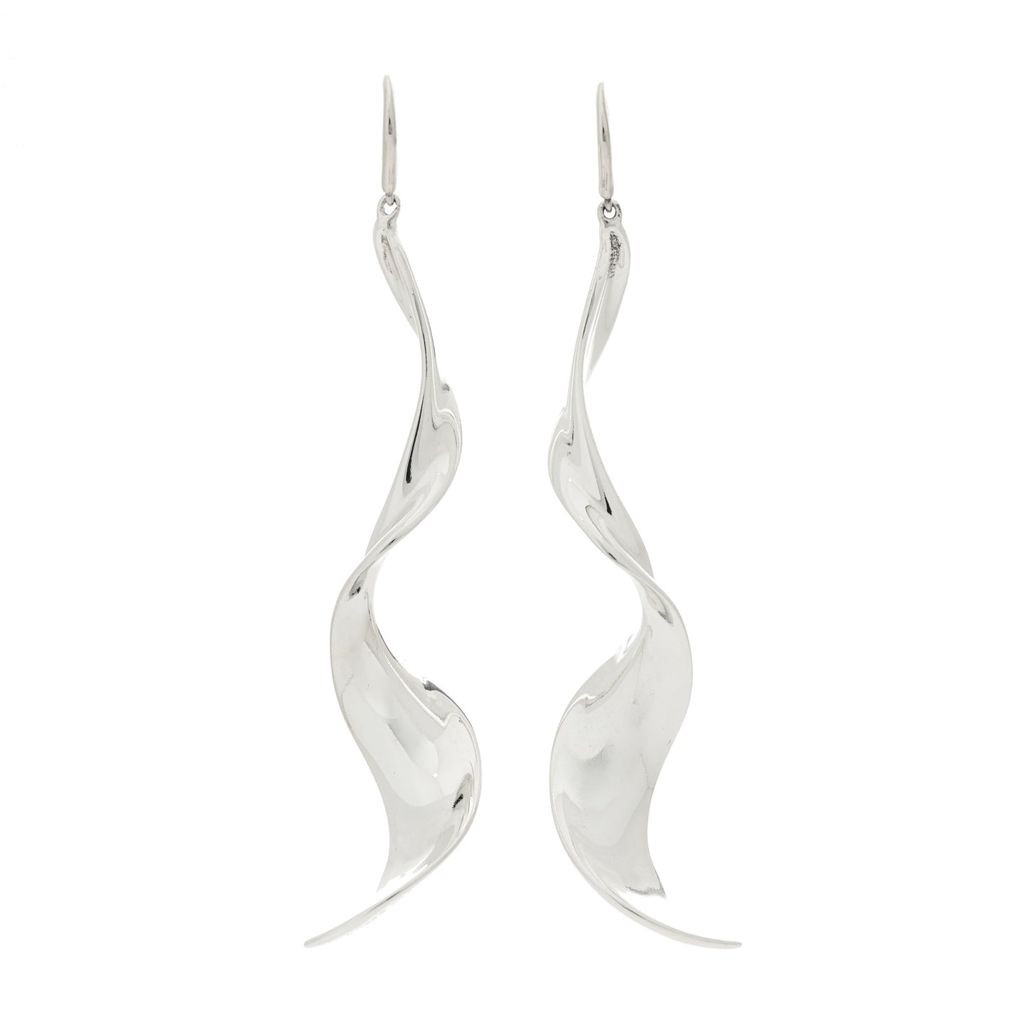 Sterling Silver Frank Gehry Orchid Drop Earrings