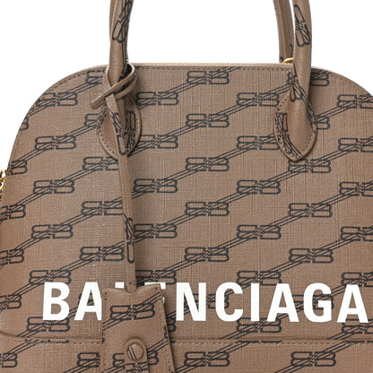 Balenciaga Coated Canvas BB Monogram S Ville Top Handle Bag Beige Brown 8 of 10