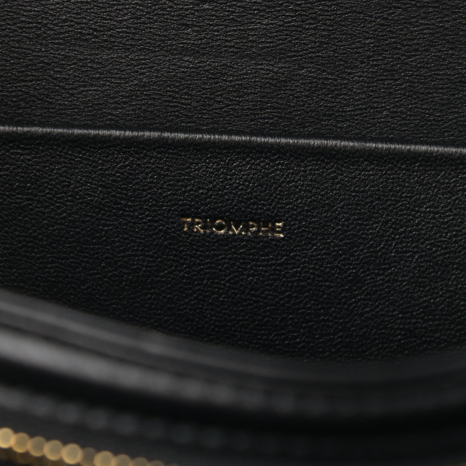 Celine Shiny Calfskin Medium Triomphe Black 7 of 14