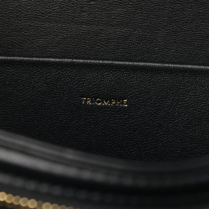 Celine Shiny Calfskin Medium Triomphe Black 7 of 14