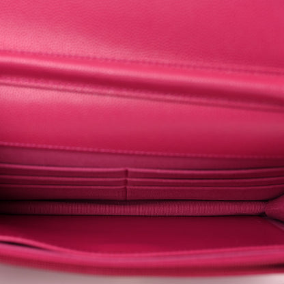 Chanel Caviar Quilted Wallet on Chain WOC Fuchsia 5 of 10