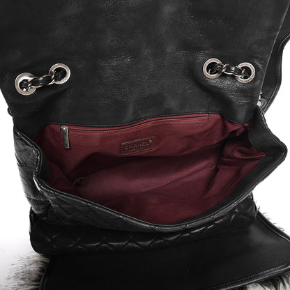 Chanel Iridescent Calfskin Fantasy Fur Backpack Grey 5 of 11