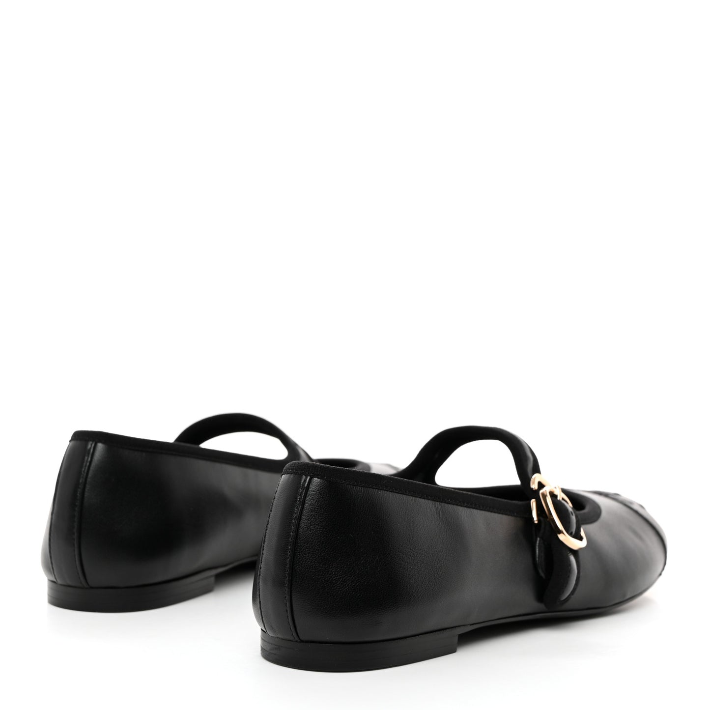 Lambskin Mary Jane Flats 37.5 Black