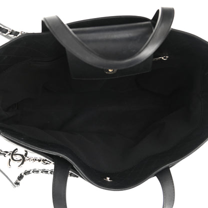 Chanel Calfskin Quilted Large Shopping Tote Black 5 of 14