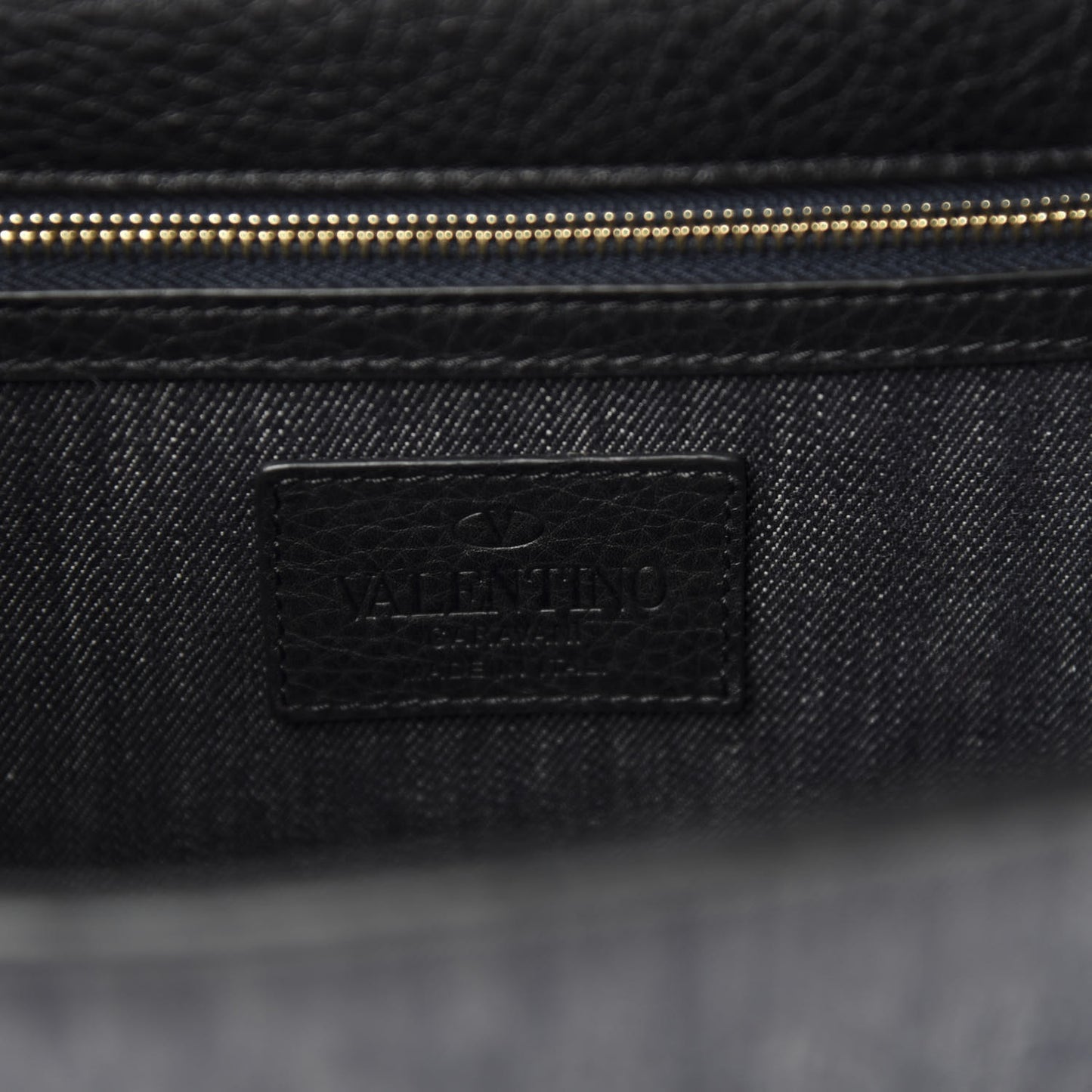 Denim Medium Glam Lock Rockstud Flap Deep Denim