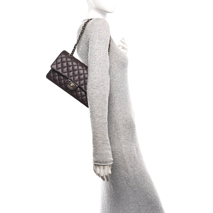 Chanel Caviar Quilted Medium Double Flap Dark Purple 2 of 11