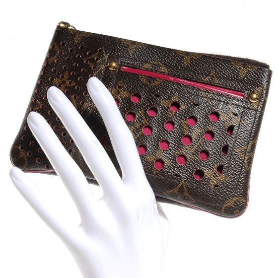 Louis Vuitton Monogram Perforated Pochette Plat Fuchsia 2 of 7