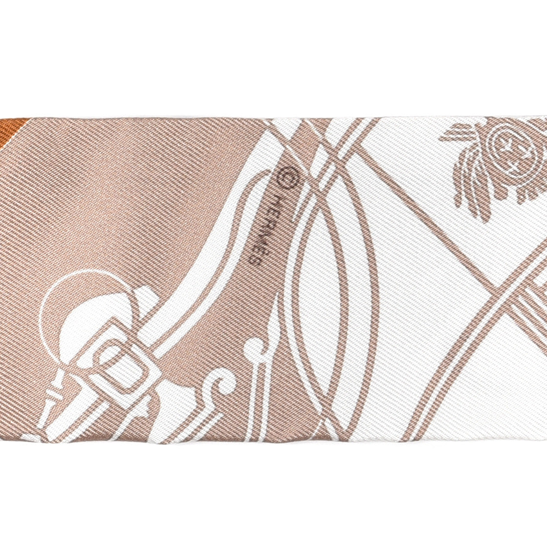 Silk Ex-Libris Twilly Beige White Caramel