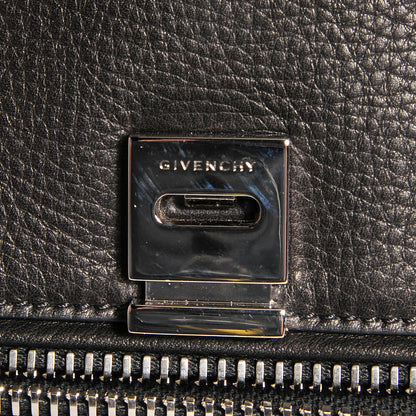 Givenchy Textured Calfskin Small Pandora Pure Flap Bag Black 8 of 9