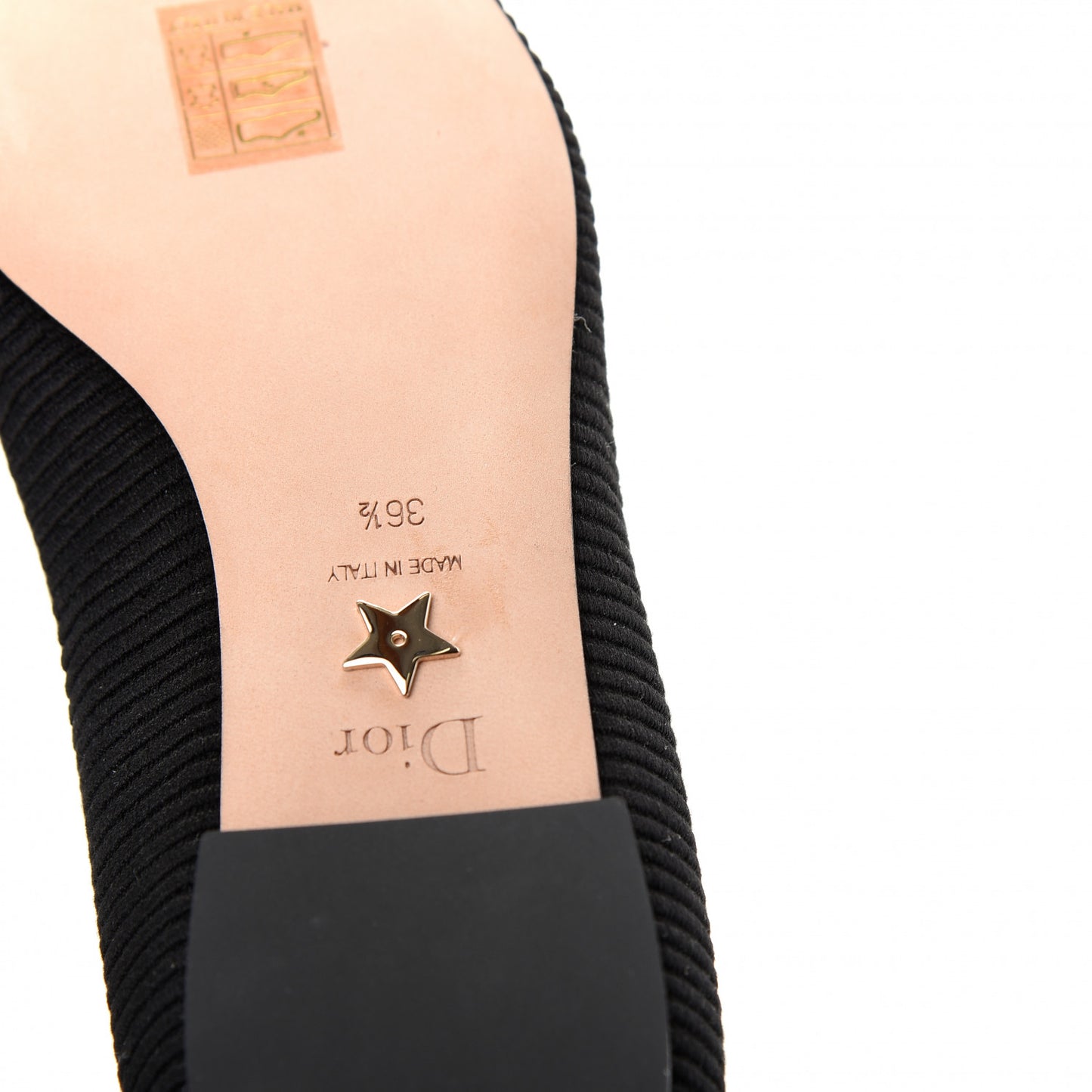 Fabric Ribbon Embroidered J'Adior Ballet Flats 36.5 Black