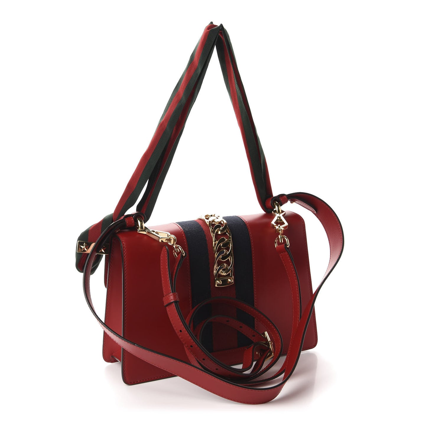 Calfskin Small Sylvie Shoulder Bag Hibiscus Red
