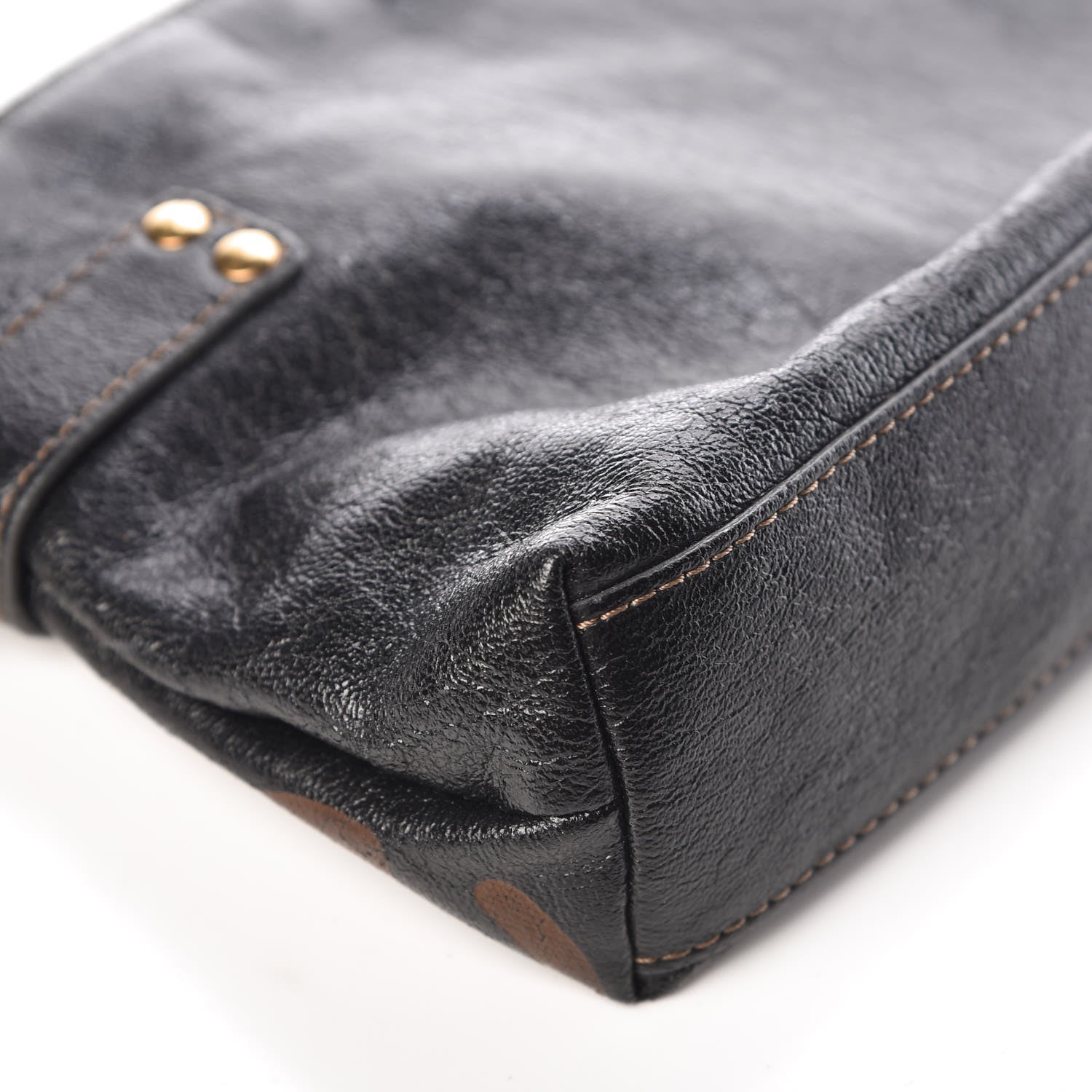 Chloe Sheepskin Embossed Logo Crossbody Black 9 of 11