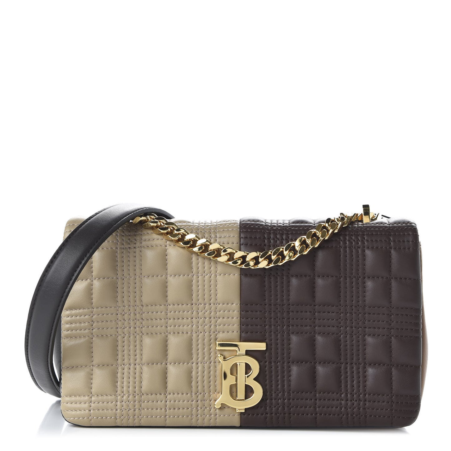 Lambskin Quilted Small Lola Bag Soft Fawn Dark Moka