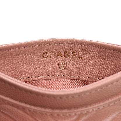Chanel Caviar Camellia Embossed Card Holder Pink 6 of 9